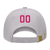 Custom Gray Light Pink Hat 07B21813