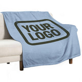 Custom Light Blue Dark Olive Blanket