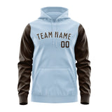 Custom Light Blue Brown Hoodie 0808010108B31801