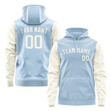 Custom Light Blue Cream Hoodie