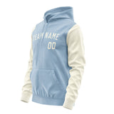 Custom Light Blue Cream Hoodie 0808030308B31803