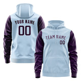 Custom Light Blue Purple Hoodie