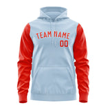 Custom Light Blue Orange Red Hoodie 0808121208B31812