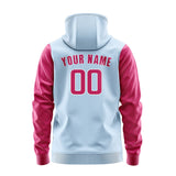 Custom Light Blue Pink Hoodie 0808131308B31813