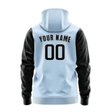 Custom Light Blue Black Hoodie 0808171708B31817