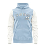 Custom Light Blue White Hoodie 0808181808B31718