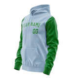 Custom Light Blue Emerald Green Hoodie 0808242408B31824