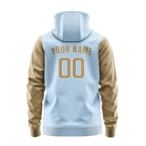 Custom Light Blue Light Khaki Hoodie 0808252508B31825