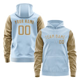 Custom Light Blue Light Khaki Hoodie