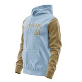 Custom Light Blue Light Khaki Hoodie 0808252508B31825