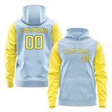 Custom Light Blue Light Yellow Hoodie 0808262608B31726