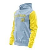 Custom Light Blue Light Yellow Hoodie 0808262608B31726