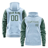 Custom Light Blue Blue Green Hoodie