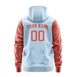 Custom Light Blue Copper Rose Hoodie 0808292908B31829