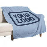 Custom Light Blue Navy Blue Blanket