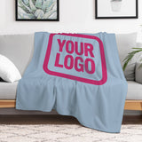 Custom Light Blue Pink Blanket