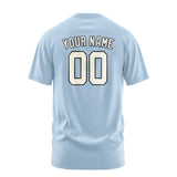 Custom Light Blue Cream T-Shirt
