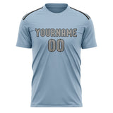 Custom Light Blue Gray Soccer Jersey