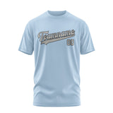 Custom Light Blue Gray T-Shirt