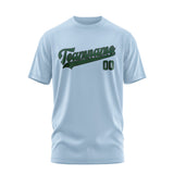 Custom Light Blue Green T-Shirt