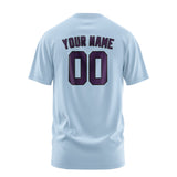 Custom Light Blue Purple T-Shirt