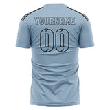 Custom Light Blue Light Blue Soccer Jersey