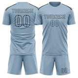 Custom Light Blue Light Blue Soccer Set