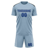Custom Light Blue Sky Blue Soccer Set