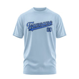 Custom Light Blue Sky Blue T-Shirt