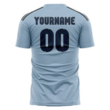 Custom Light Blue Blue Soccer Jersey