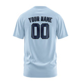 Custom Light Blue Blue T-Shirt