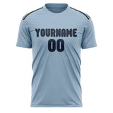 Custom Light Blue Blue Soccer Jersey