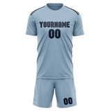 Custom Light Blue Blue Soccer Set