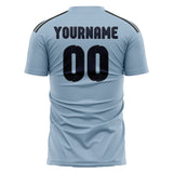 Custom Light Blue Navy Soccer Jersey