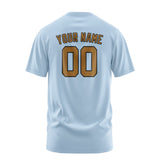 Custom Light Blue Khaki T-Shirt