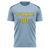 Custom Light Blue Light Yellow Soccer Jersey