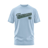 Custom Light Blue Blue Green T-Shirt