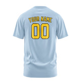 Custom Light Blue Gold T-Shirt