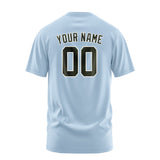 Custom Light Blue Olive T-Shirt