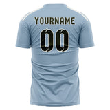 Custom Light Blue Olive Soccer Jersey