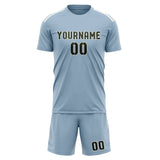 Custom Light Blue Olive Soccer Set