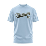 Custom Light Blue Olive T-Shirt