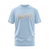 Custom Light Blue Gray T-Shirt