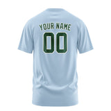 Custom Light Blue Green T-Shirt