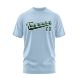 Custom Light Blue Green T-Shirt