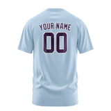 Custom Light Blue Purple T-Shirt