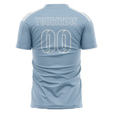 Custom Light Blue Light Blue Soccer Jersey