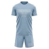 Custom Light Blue Light Blue Soccer Set