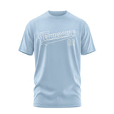 Custom Light Blue Light Blue T-Shirt
