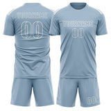 Custom Light Blue Light Blue Soccer Set